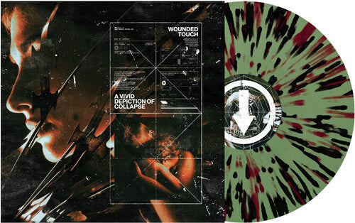 Wounded Touch: A Vivid Depiction of Collapse - Green/Red/Black Splatter